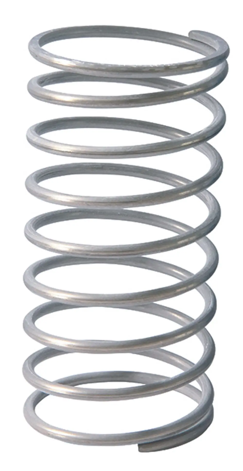 Feder aus Metall mit spiralförmiger Struktur, hergestellt von Syr. Geeignet für verschiedene Anwendungen, insbesondere in Haushaltsgeräten oder Maschinen.